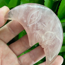 Load image into Gallery viewer, MOON CARVING - ROSE QUARTZ
