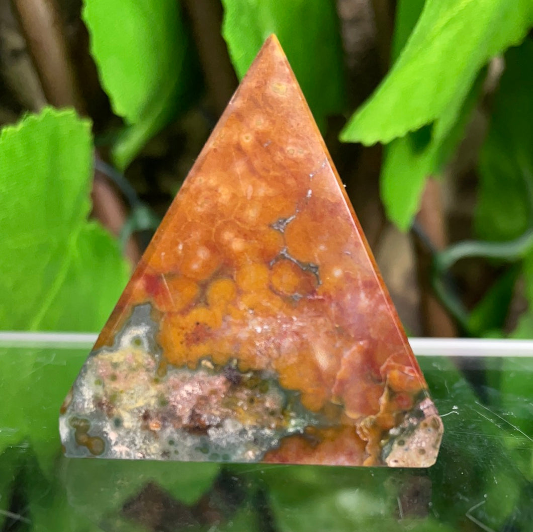 OCEAN JASPER PYRAMID CARVING