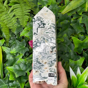 TREE AGATE DRUZY OBELISK TOWER