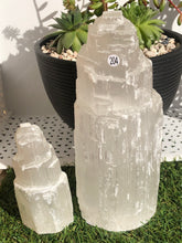 Load image into Gallery viewer, SELENITE LAMP TOWERS (Satin Spar Gypsum)
