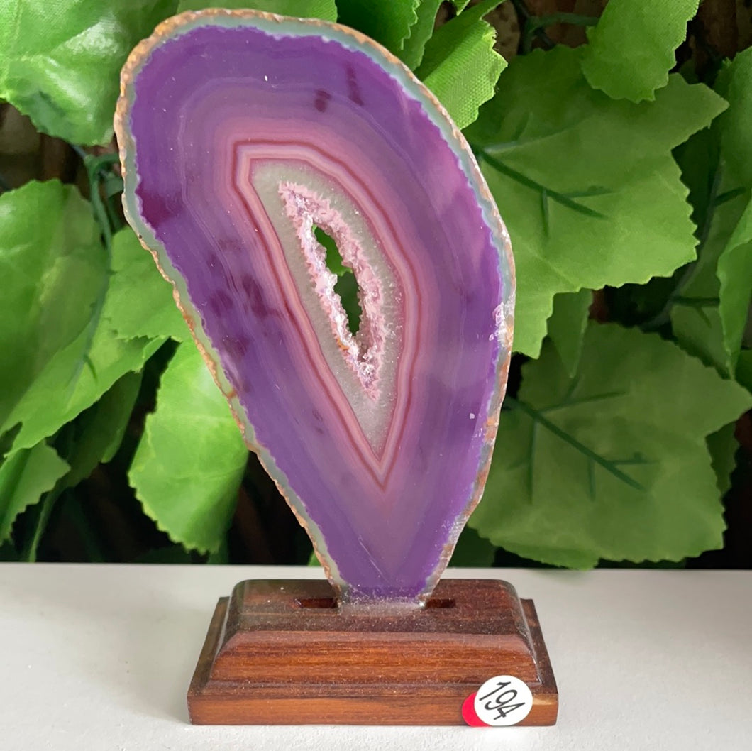 AGATE SLICE ON STAND