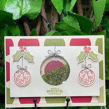 Load image into Gallery viewer, CHRISTMAS  Peridot Chip “Shaker” CARD by Kel Co Card’s - KCC8 (24)
