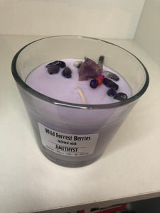 SMALL SCENTED SINGLE WICK CANDLES - INFUSED WITH CRYSTALS