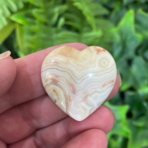 HEART CARVING - CRAZY LACE AGATE