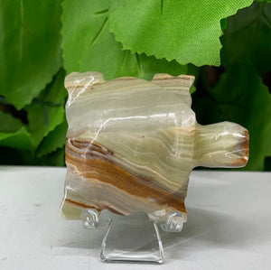 TURTLE CARVING - GREEN ONYX
