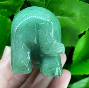 ELEPHANT CARVING - GREEN AVENTURINE