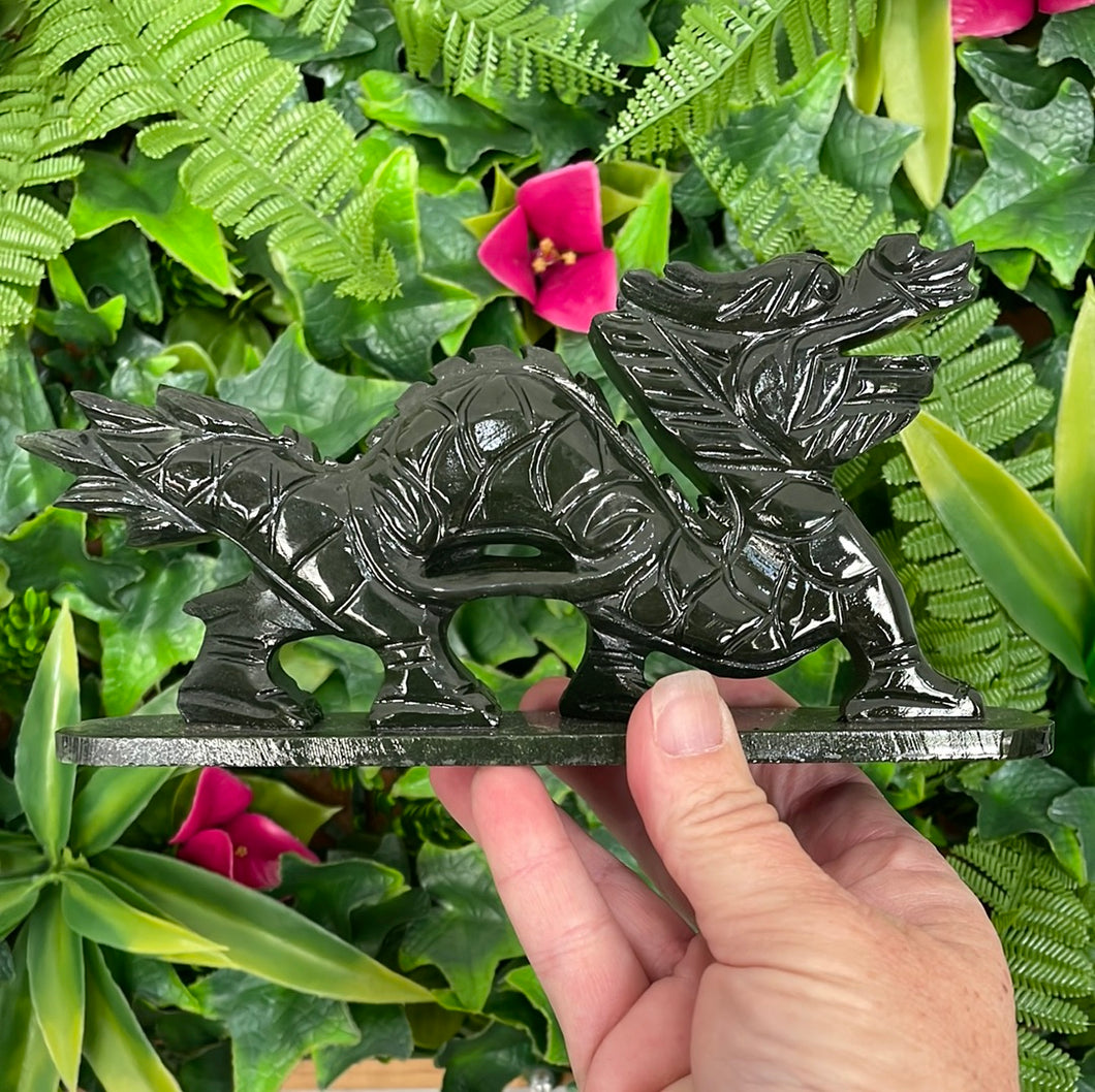 DRAGON CARVING - GREEN JADE