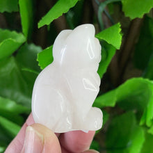 Load image into Gallery viewer, CAT CARVING - ROSE QUARTZ
