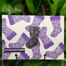 Load image into Gallery viewer, CHRISTMAS Amethyst Chips “Shaker” CARD by Kel Co Card’s (64)
