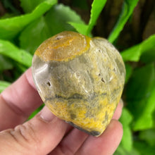 Load image into Gallery viewer, BUMBLE BEE JASPER HEART CARVING
