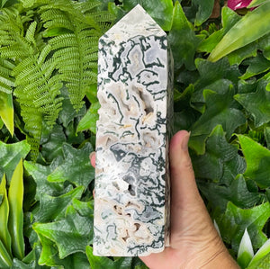 TREE AGATE DRUZY OBELISK TOWER