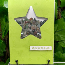 Load image into Gallery viewer, CHRISTMAS Moss Agate Chips “Shaker” CARD by Kel Co Card’s (21)
