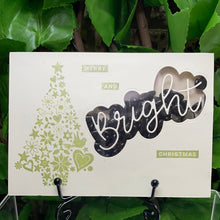 Load image into Gallery viewer, CHRISTMAS Gold Sheen Obsidian Chips “Shaker” CARD by Kel Co Card’s (32)
