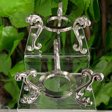 Load image into Gallery viewer, REVERSIBLE SPHERE/EGG STAND, Small &amp; Large, Gold or Silver
