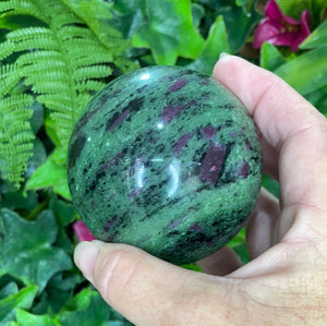 RUBY ZOISITE SPHERE
