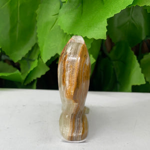 DOLPHIN CARVING - GREEN ONYX