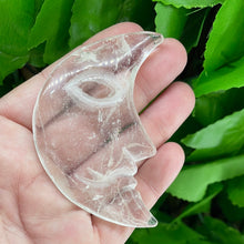 Load image into Gallery viewer, MOON CARVING - CLEAR QUARTZ
