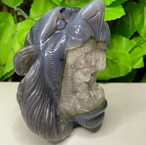 TIGER CARVING - AGATE DRUZY