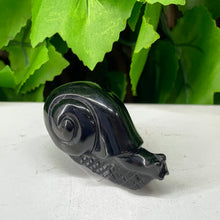 Load image into Gallery viewer, HAND CARVED SNAIL - BLACK OBSIDIAN
