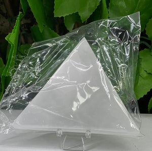 SELENITE - SATIN SPAR TRIANGLE CHARGE PLATE