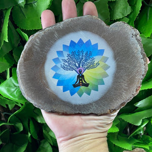 AGATE SLICE TREE OF LIFE CHAKRA