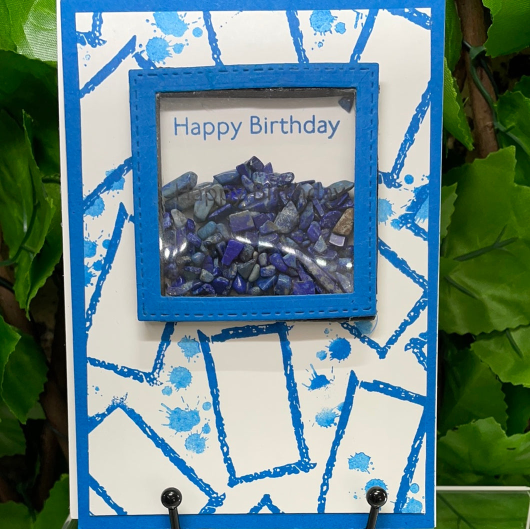 BIRTHDAY Lapis Lazuli Chips “Shaker” CARD by Kel Co Card’s (50)