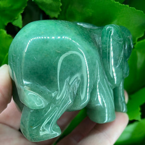 ELEPHANT CARVING - GREEN AVENTURINE