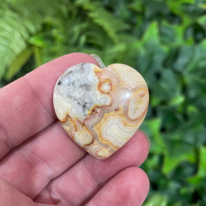 HEART CARVING - CRAZY LACE AGATE