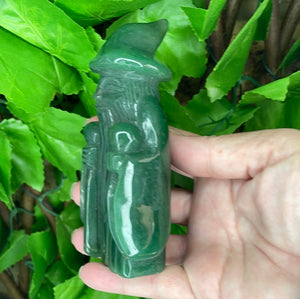 GREEN AVENTURINE - WIZARD CARVING