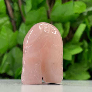 ELEPHANT CARVING - ROSE QUARTZ