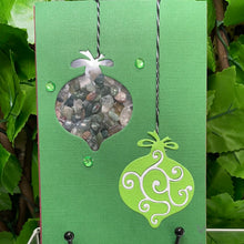 Load image into Gallery viewer, CHRISTMAS Moss Agate Chips “Shaker” CARD by Kel Co Card’s (29)
