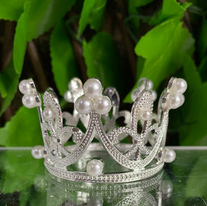 CROWN SPHERE HOLDER LARGE - GOLD OR SILVER
