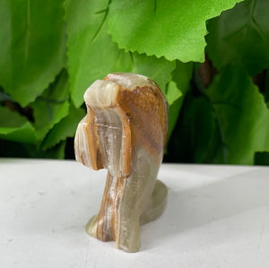 DOLPHIN CARVING - GREEN ONYX