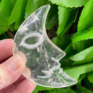 MOON CARVING - CLEAR QUARTZ