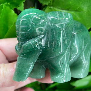 ELEPHANT CARVING - GREEN AVENTURINE