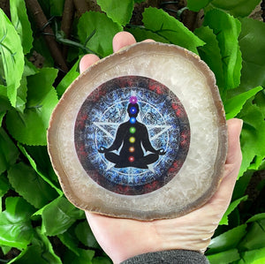 AGATE SLICE PRINTED CHAKRA