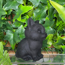 Load image into Gallery viewer, Cat Carving - Black Obsidian
