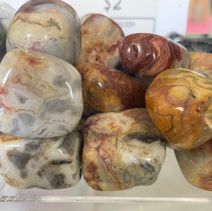CRAZY LACE AGATE TUMBLE STONE