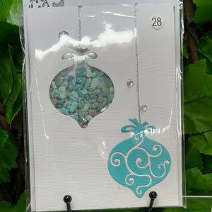 CHRISTMAS Amazonite Chips “Shaker” CARD by Kel Co Card’s (28)