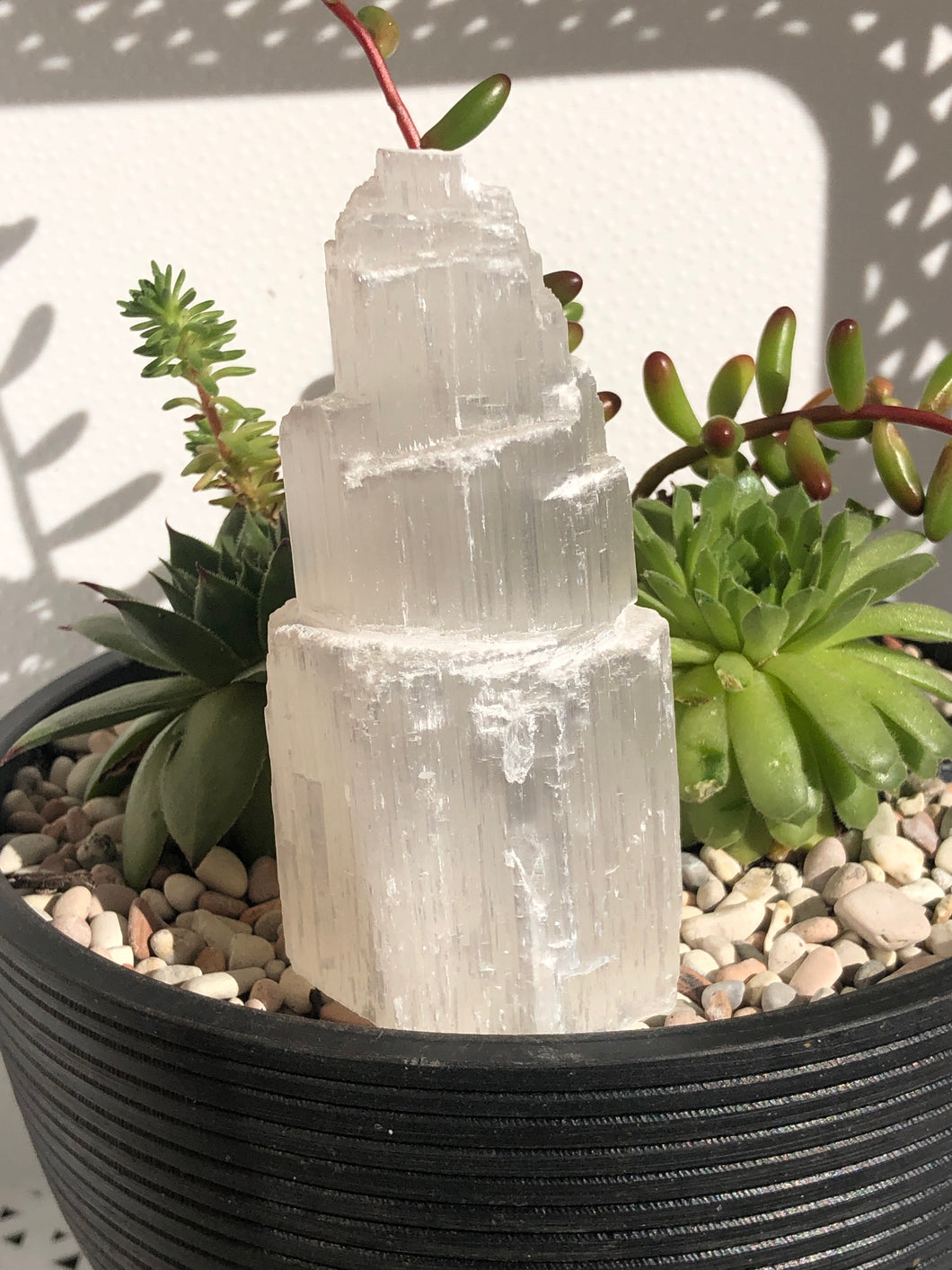 SELENITE LAMP TOWERS (Satin Spar Gypsum)