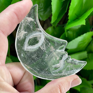 MOON CARVING - CLEAR QUARTZ