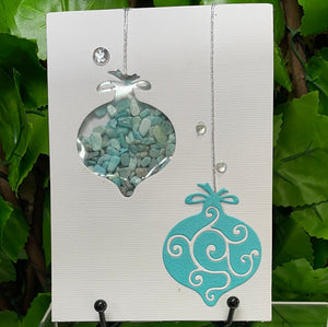 CHRISTMAS Amazonite Chips “Shaker” CARD by Kel Co Card’s (28)