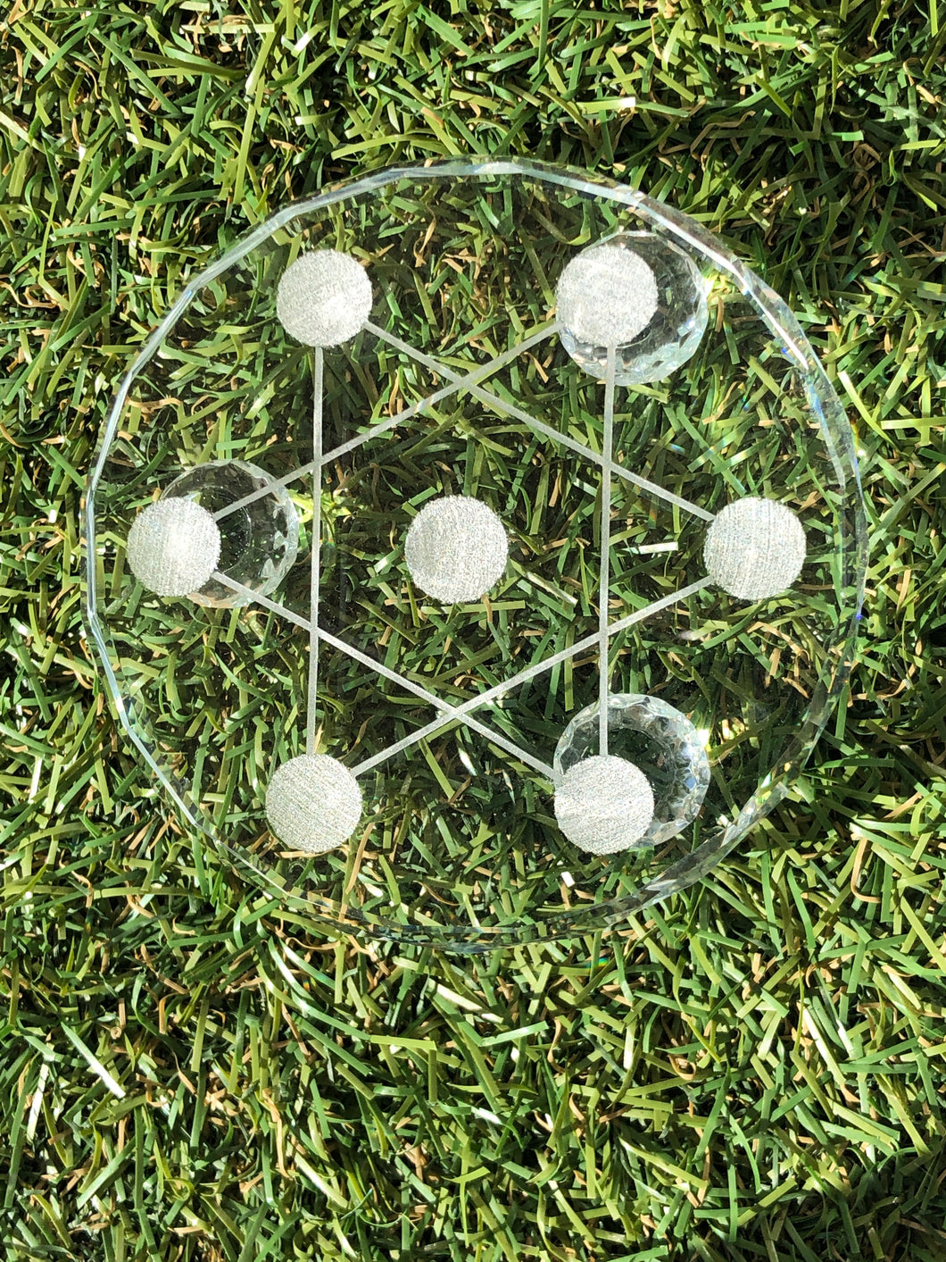 STAR 7 POINT GLASS SPHERE HOLDER TRAY