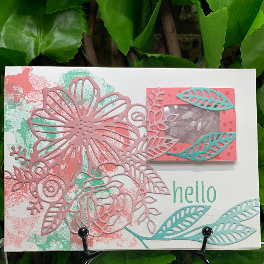 GREETING (Hello) Kunzite “Shaker” CARD by Kel Co Card’s (51)