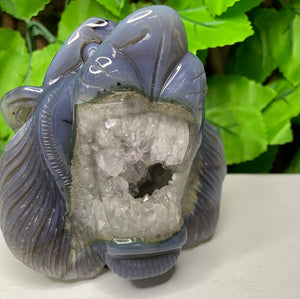TIGER CARVING - AGATE DRUZY
