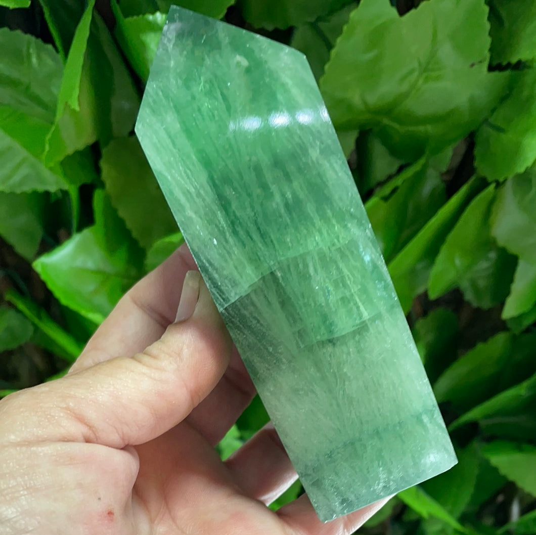 GREEN FLUORITE OBELISK