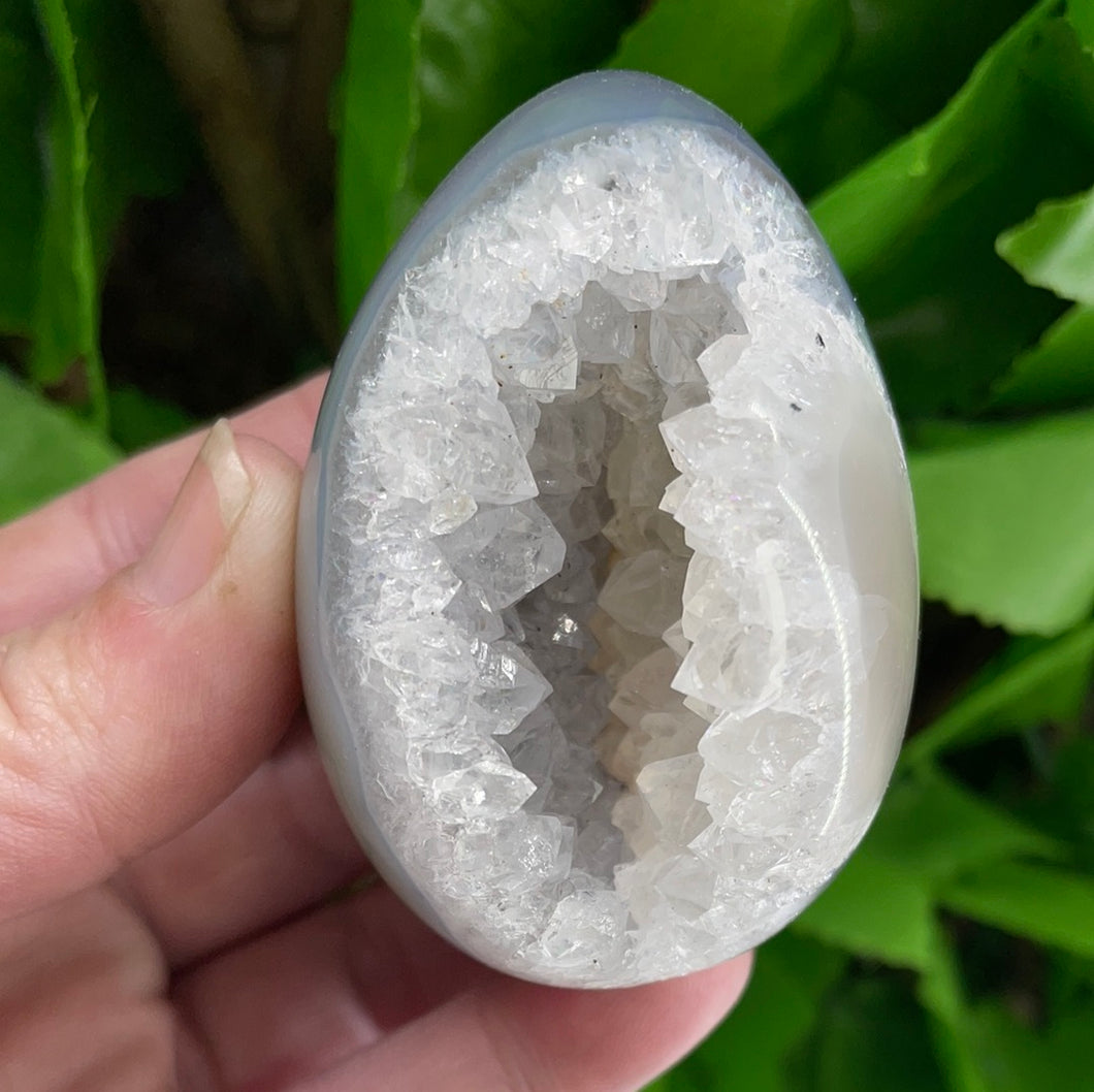 EGG CARVING - DRUZY AGATE