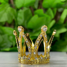 Load image into Gallery viewer, CROWN SPHERE HOLDER SMALL - GOLD OR SILVER
