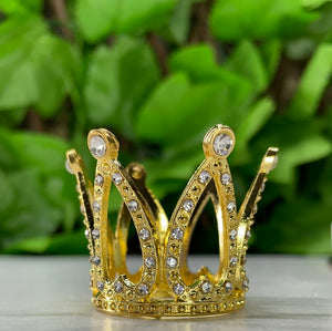 CROWN SPHERE HOLDER SMALL - GOLD OR SILVER