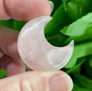 MOON CARVING - ROSE KUNZITE
